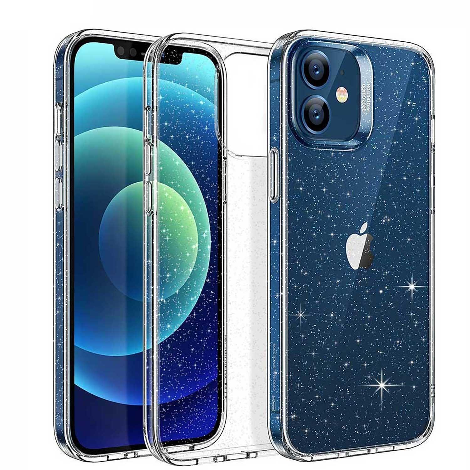 Foto 2 pulgar | Funda Esr Shimmer Case Transparente con Mini Brillos para iPhone 12