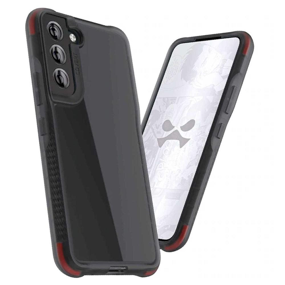 Funda Ghostek Covert Transparente con el Borde color Negro Humo para Samsung S22