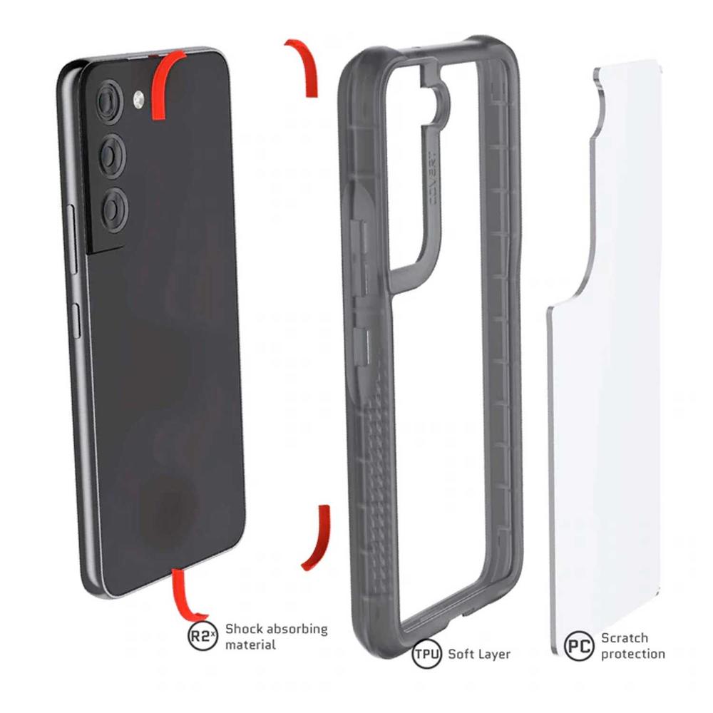 Foto 2 | Funda Ghostek Covert Transparente con el Borde color Negro Humo para Samsung S22