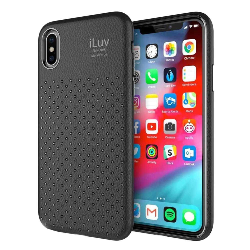Foto 1 | Funda Iluv Metal Forge color Negro para iPhone Xs Max
