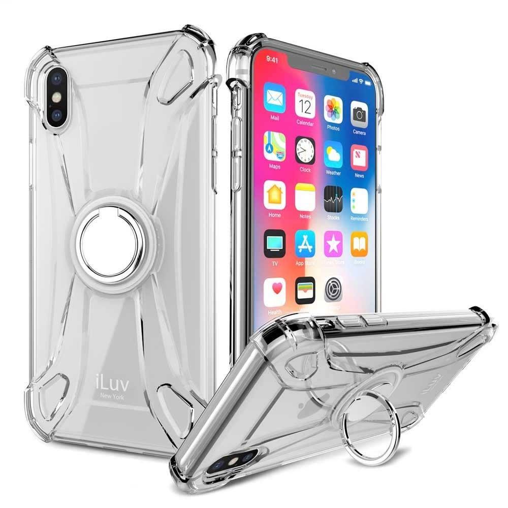 Foto 2 pulgar | Funda Iluv Crystal Ring Transparente para iPhone Xs Max