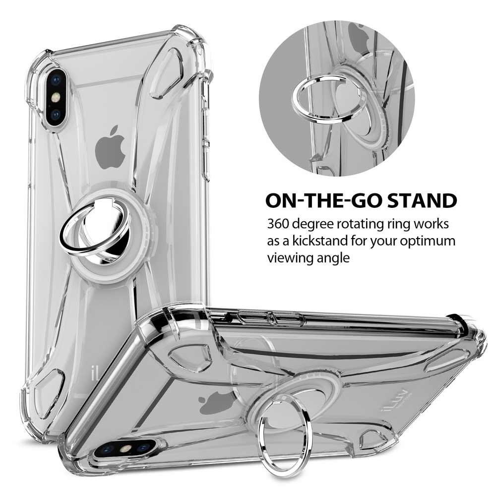 Foto 4 pulgar | Funda Iluv Crystal Ring Transparente para iPhone Xs Max