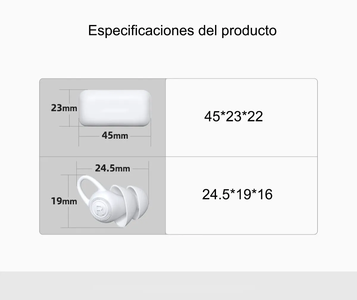 Foto 3 pulgar | Tapones para Oídos con Reducción de Ruido Malubero color Blanco