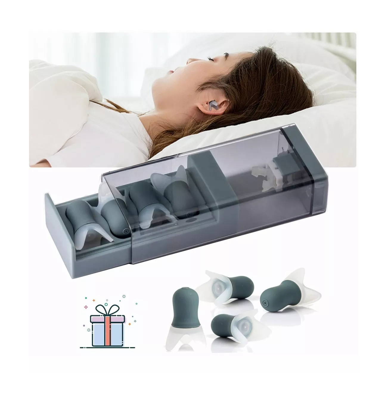 Foto 4 pulgar | Tapones para los Oídos BELUG con Reducción de Ruido 2 Pares Verde