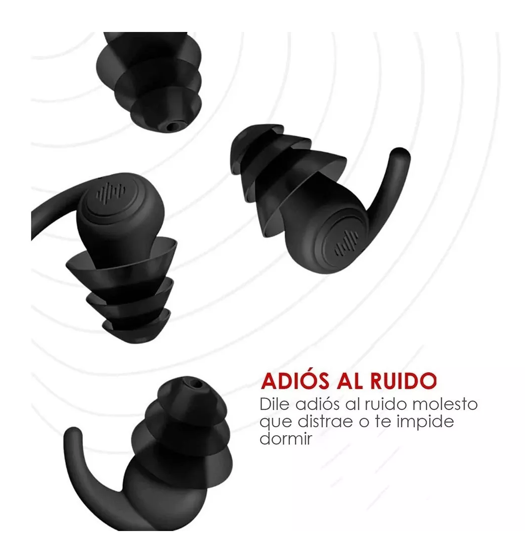 Foto 5 pulgar | Tapones De Oídos Con Cancelación De Ruido Impermeables, Negro