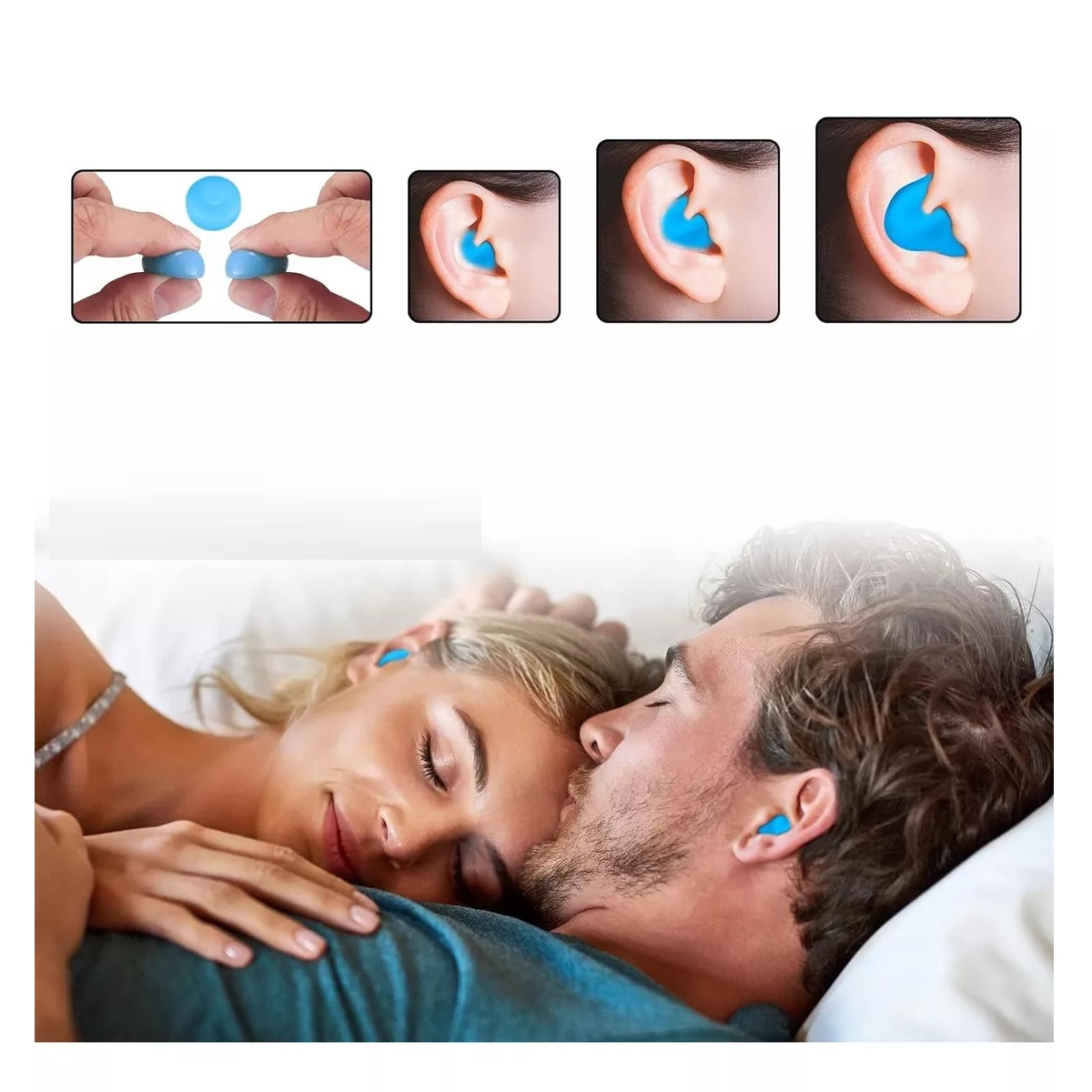 Foto 3 pulgar | Tapones Reutilizables para Oídos Eo Safe Imports ESI-17552 Azul 12 Piezas