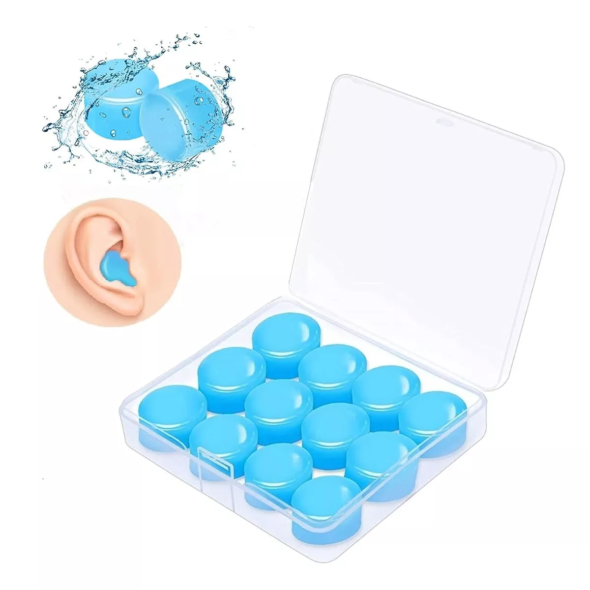Foto 3 | Tapones Reutilizables para Oídos Eo Safe Imports ESI-17552 Azul 12 Piezas