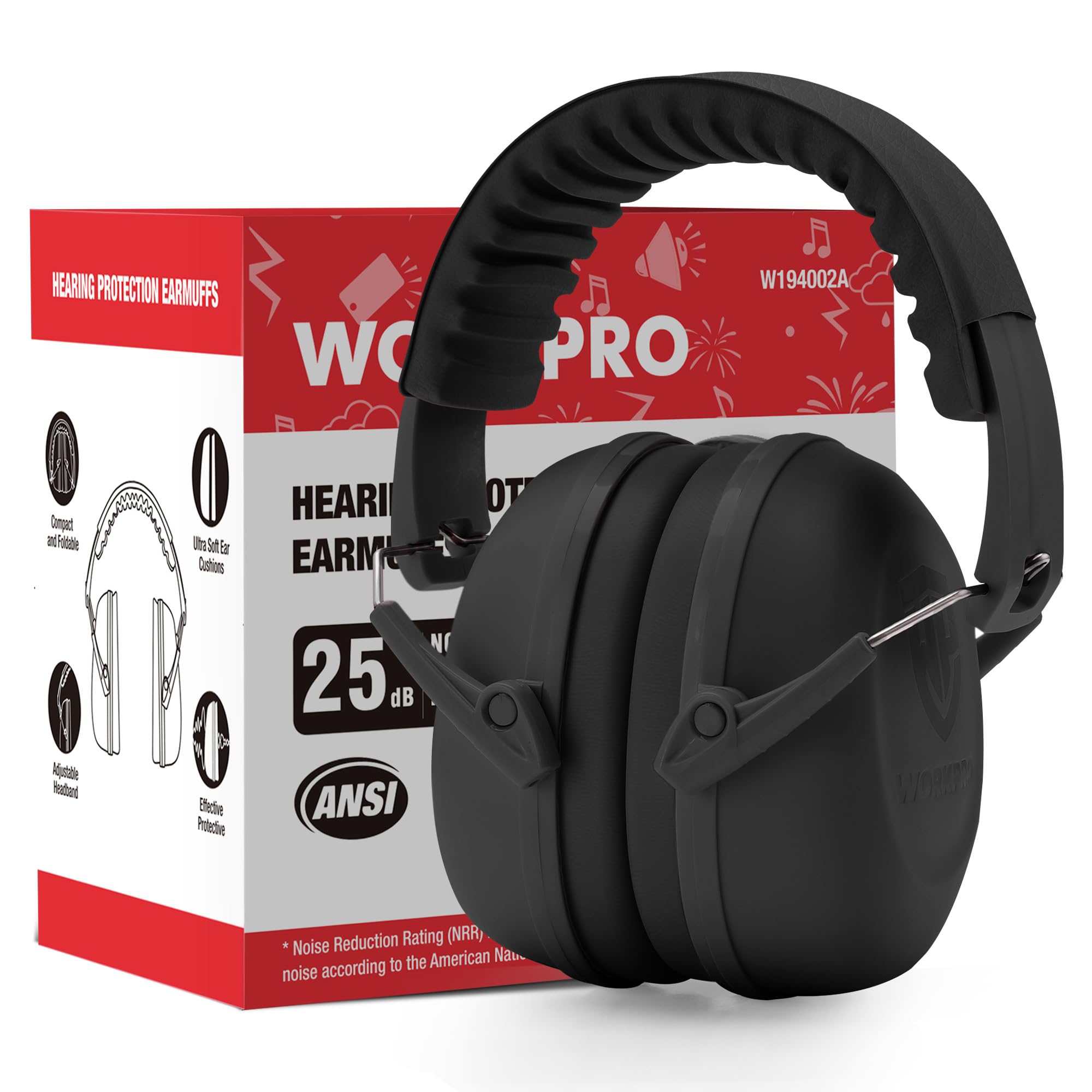 Foto 2 pulgar | Auriculares Con Cancelación De Ruido Workpro Para Niños, Nrr 25 Db - Venta Internacional.