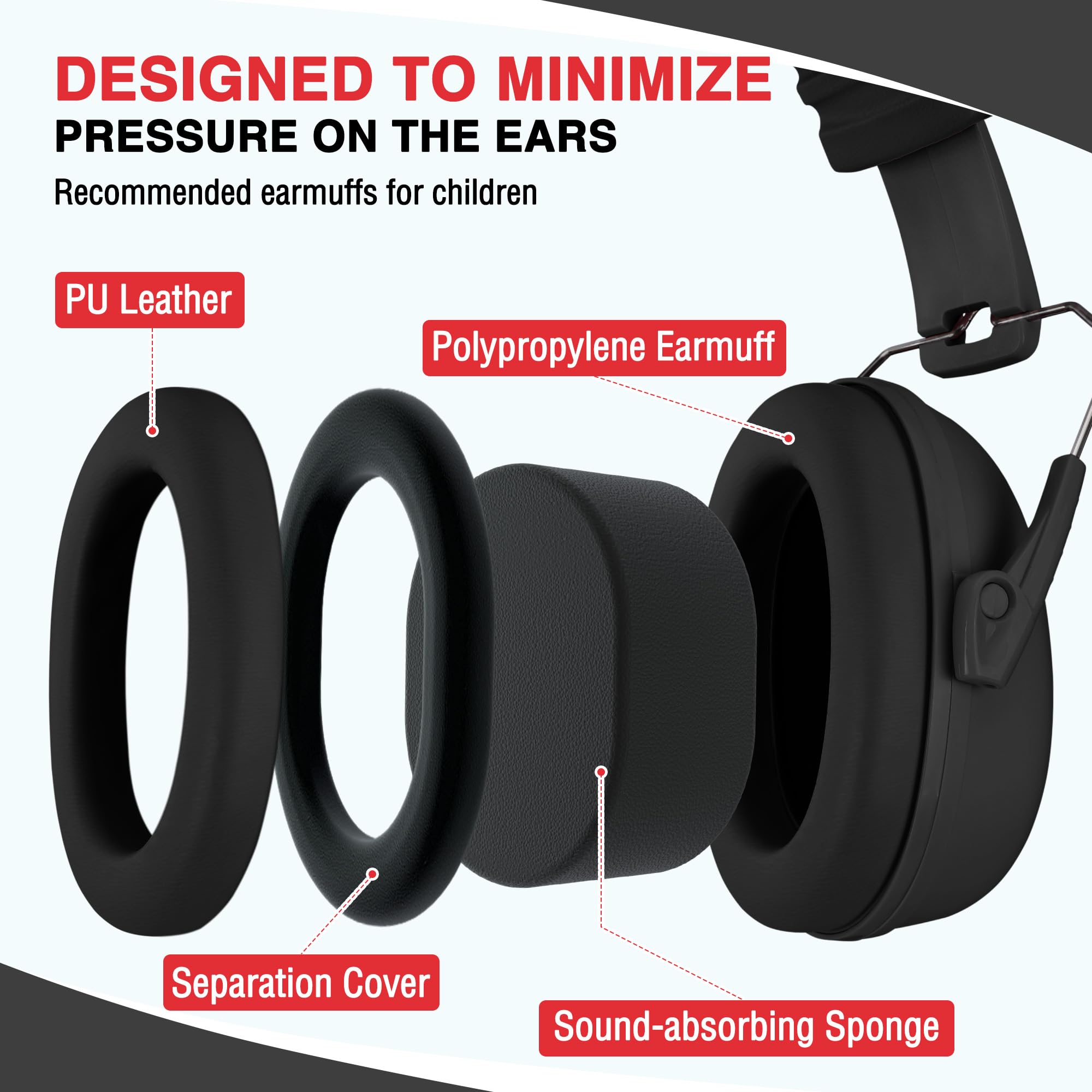 Foto 4 pulgar | Auriculares Con Cancelación De Ruido Workpro Para Niños, Nrr 25 Db - Venta Internacional.
