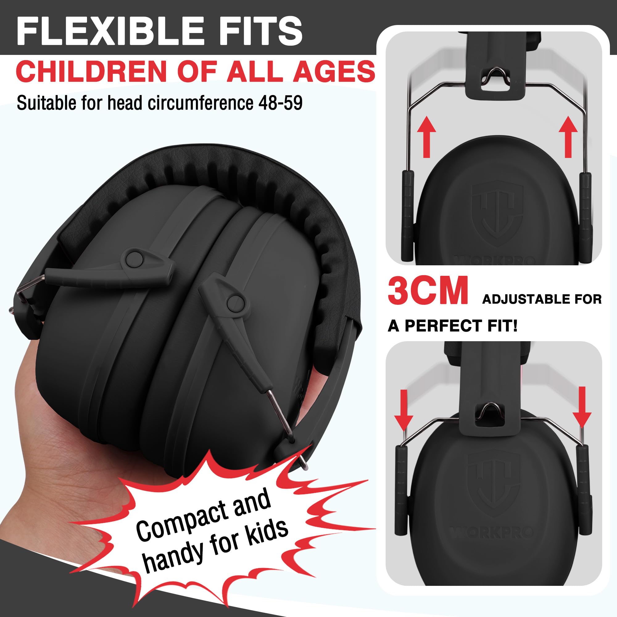 Foto 5 pulgar | Auriculares Con Cancelación De Ruido Workpro Para Niños, Nrr 25 Db - Venta Internacional.