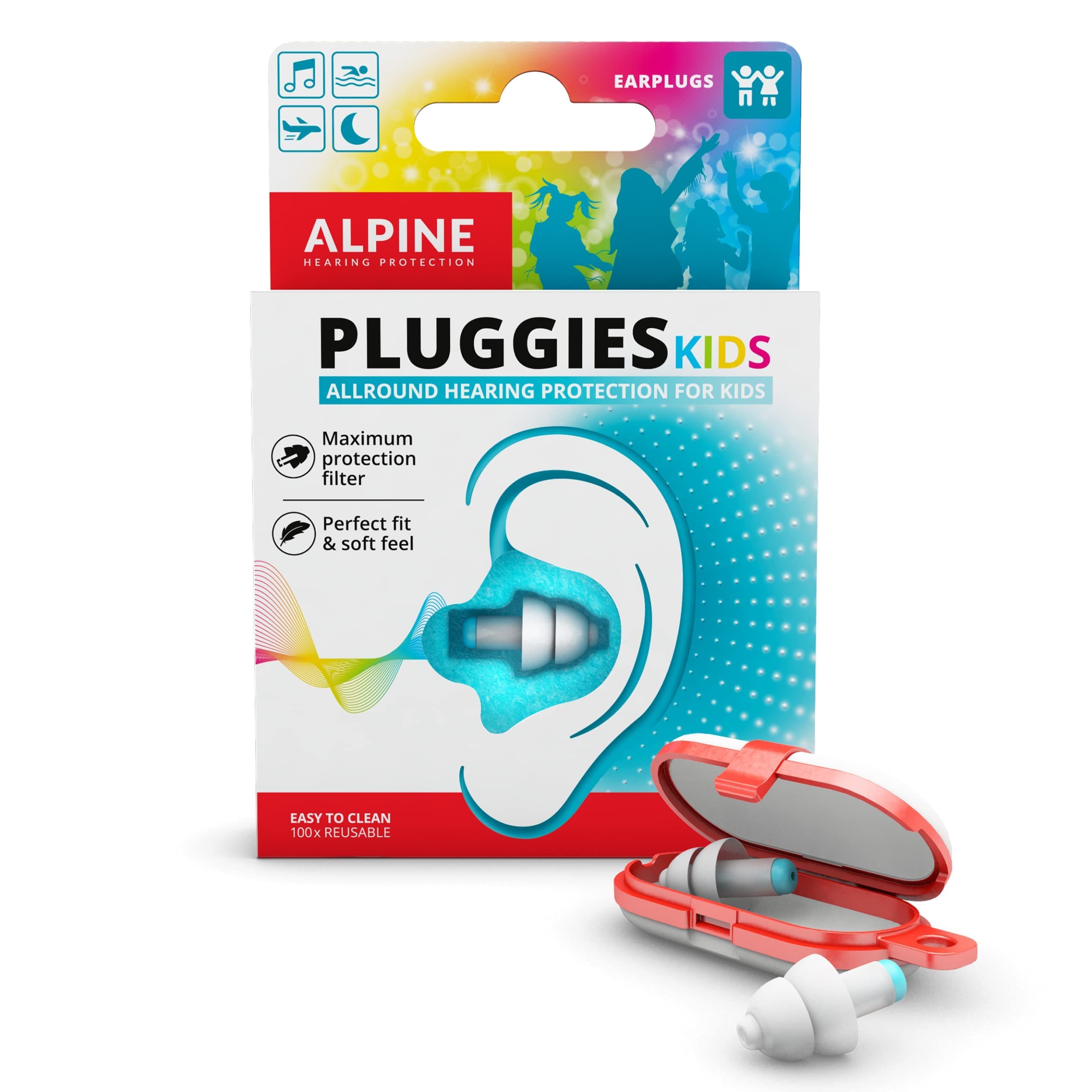 Tapones Para Los Oídos Alpine Pluggies Filtered 25 Db Para Niños De 5 A 12 Años - Venta Internacional. $617
