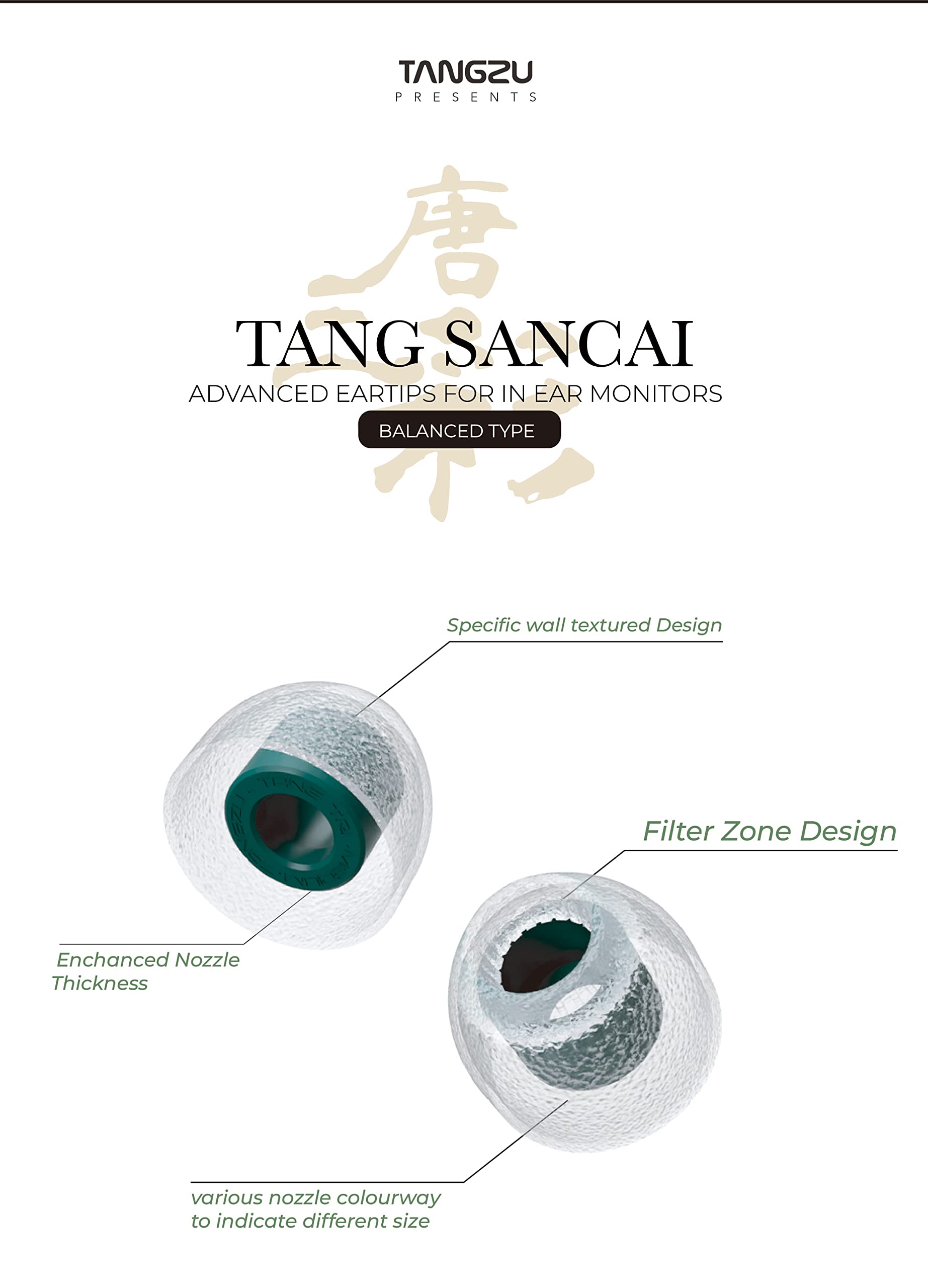 Foto 3 pulgar | Tapones Auditivos Linsoul Tangzu Tang Sancai, 3 Pares - Venta Internacional.