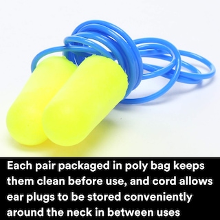 Foto 2 | Tapones Para Los Oídos 3m E-a-rsoft Yellow Neons 311-1250, 200 Pares Con Cable - Venta Internacional.