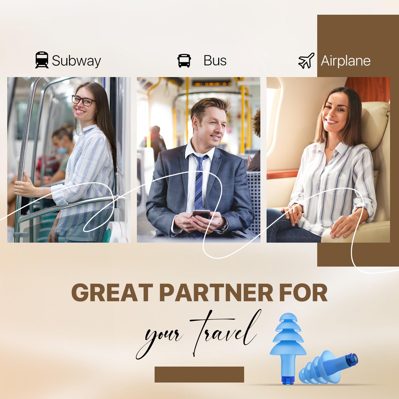 Foto 8 pulgar | Tapones Para Los Oídos Hearprotek Airplane Pressure Relief Con Funda Azul - Venta Internacional.