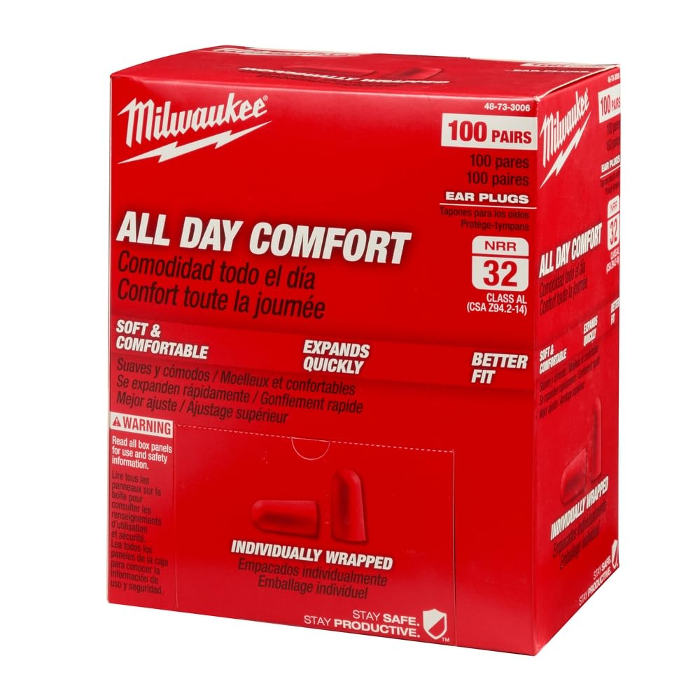 Foto 3 pulgar | Tapones Para Los Oídos Milwaukee All Day Comfort, Envueltos Individualmente - Venta Internacional.