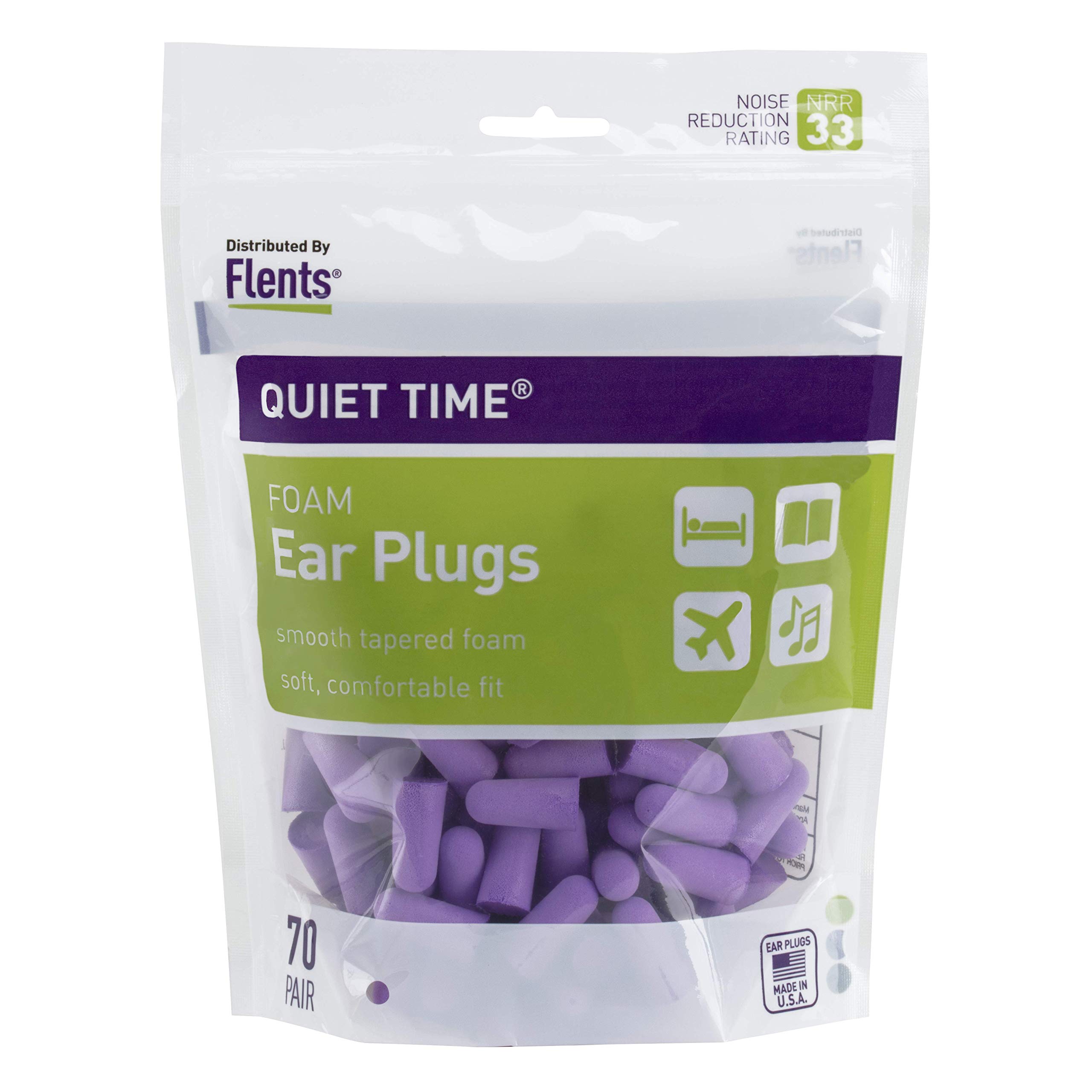 Foto 2 pulgar | Tapones Para Los Oídos Flents Para Dormir  Roncar Y Hacer Ruidos Fuertes Nrr 33  Color Morado - Venta Internacional.