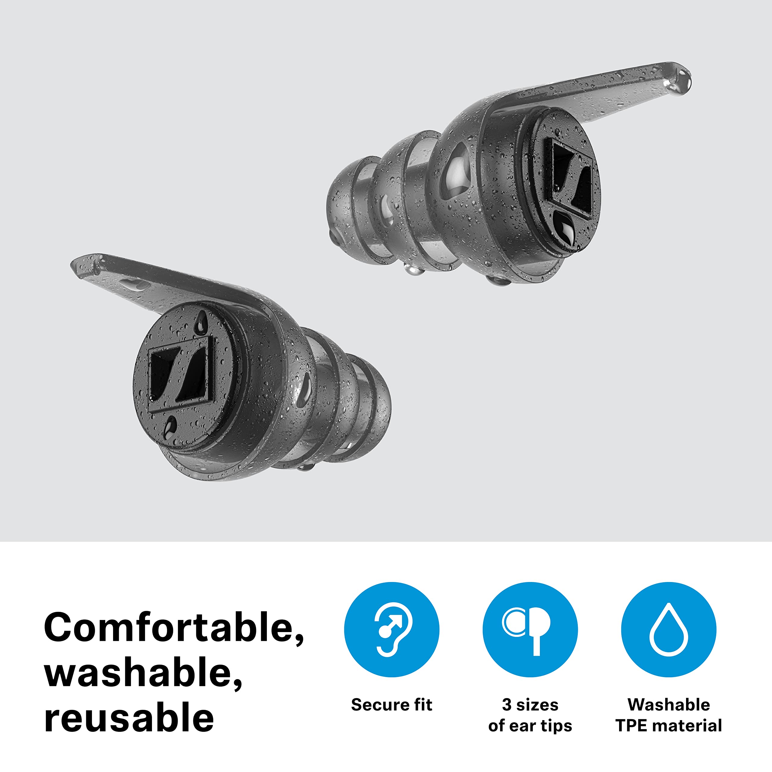 Foto 7 pulgar | Tapones Auditivos Sennheiser Consumer Audio Soundprotex Reutilizables Negros - Venta Internacional.