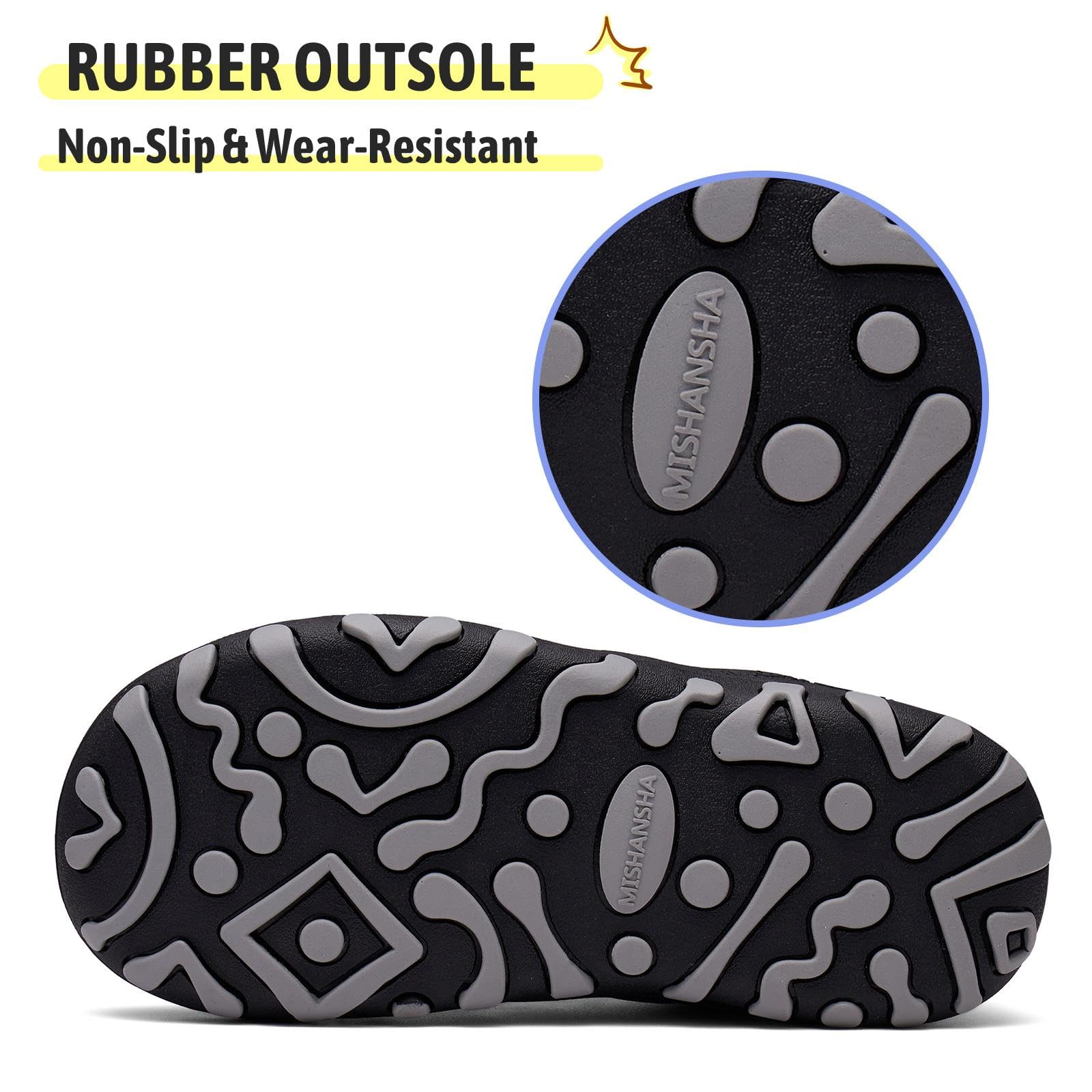 Foto 6 pulgar | Zapatos De Senderismo Mishansha Para Niños Y Niñas, Negros Y Azules, Talla 13 - Venta Internacional.