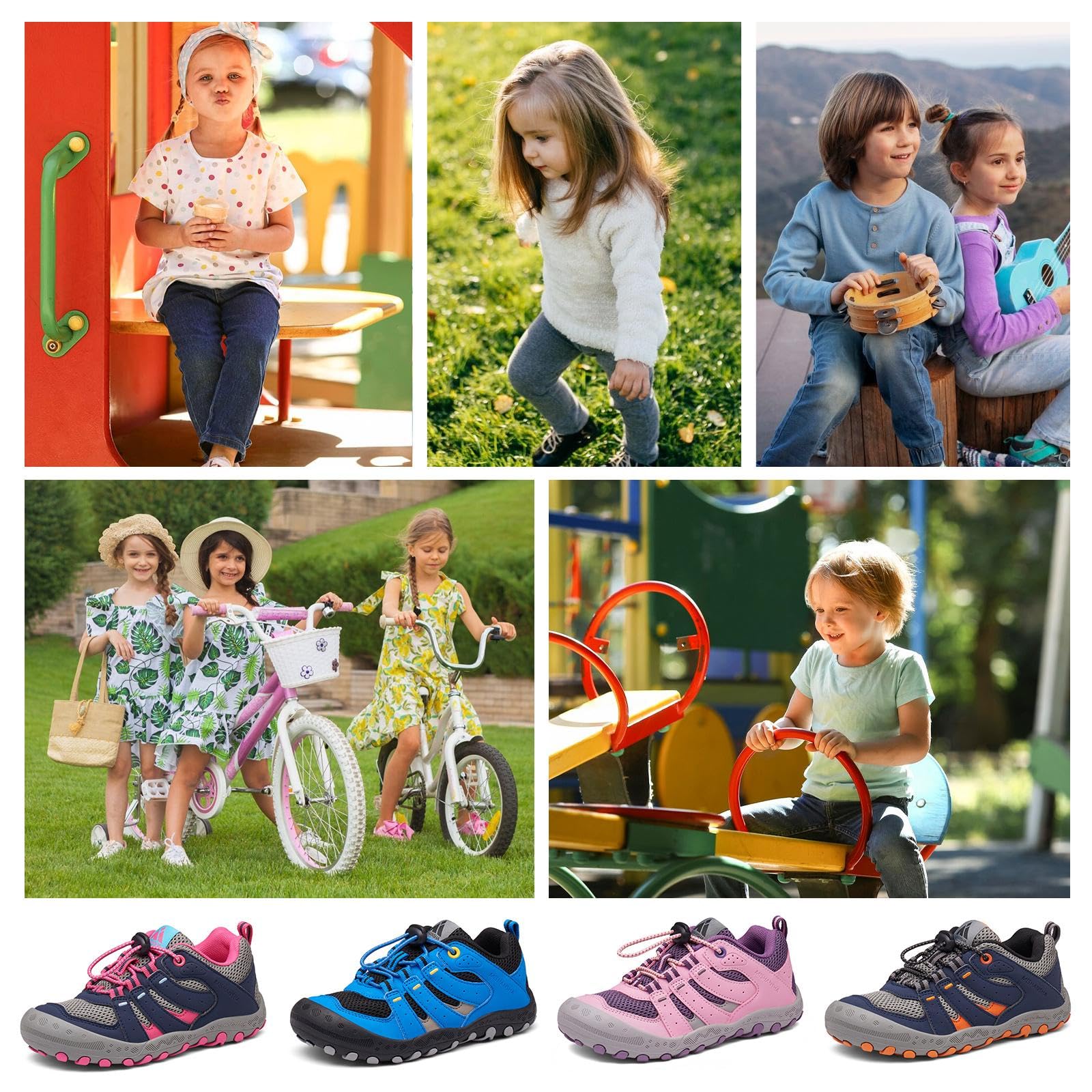 Foto 8 pulgar | Zapatos De Senderismo Mishansha Para Niños Y Niñas, Negros Y Azules, Talla 13 - Venta Internacional.