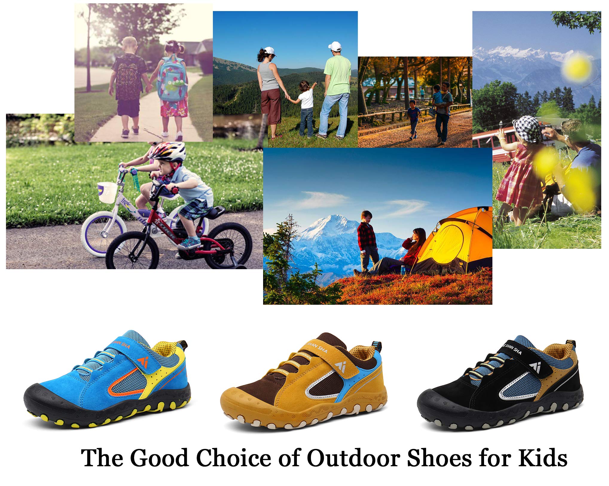 Foto 7 | Zapatos De Senderismo Mishansha Para Niños Y Niñas, Azules, Talla 2, Para Niños Pequeños - Venta Internacional.