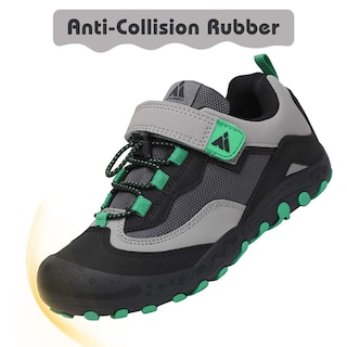 Foto 3 | Zapatos De Senderismo Mishansha Para Niños Y Niñas, Talla Baja, Negro/verde 13 - Venta Internacional.