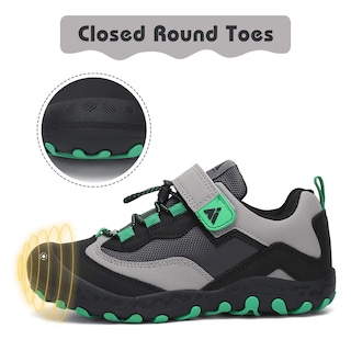 Foto 4 | Zapatos De Senderismo Mishansha Para Niños Y Niñas, Talla Baja, Negro/verde 13 - Venta Internacional.