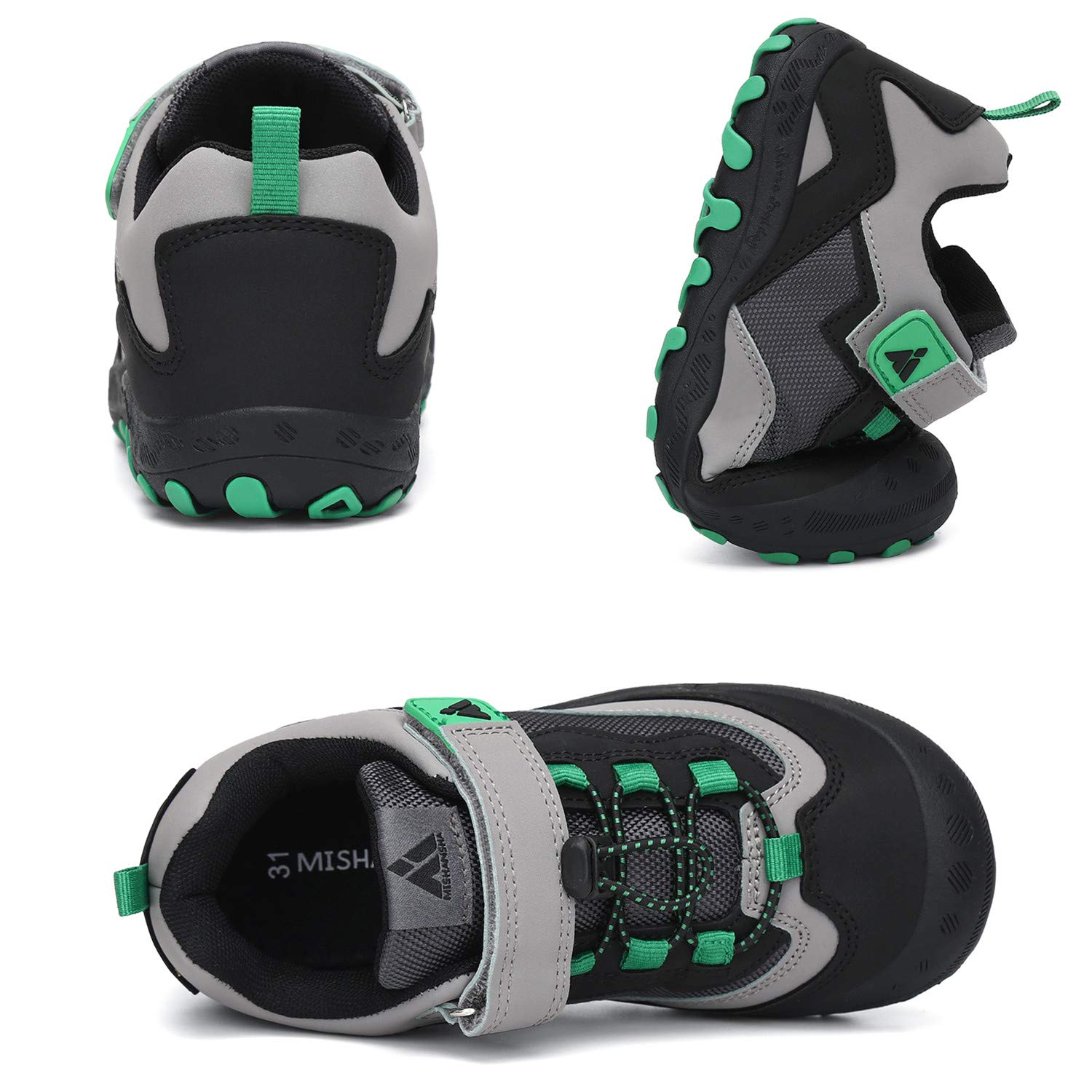 Foto 8 pulgar | Zapatos De Senderismo Mishansha Para Niños Y Niñas, Talla Baja, Negro/verde 13 - Venta Internacional.