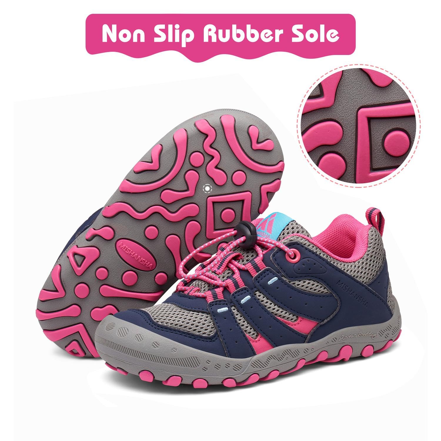 Foto 6 pulgar | Zapatos De Senderismo Mishansha Low Top Sneakers Kids Rose 9t - Venta Internacional.