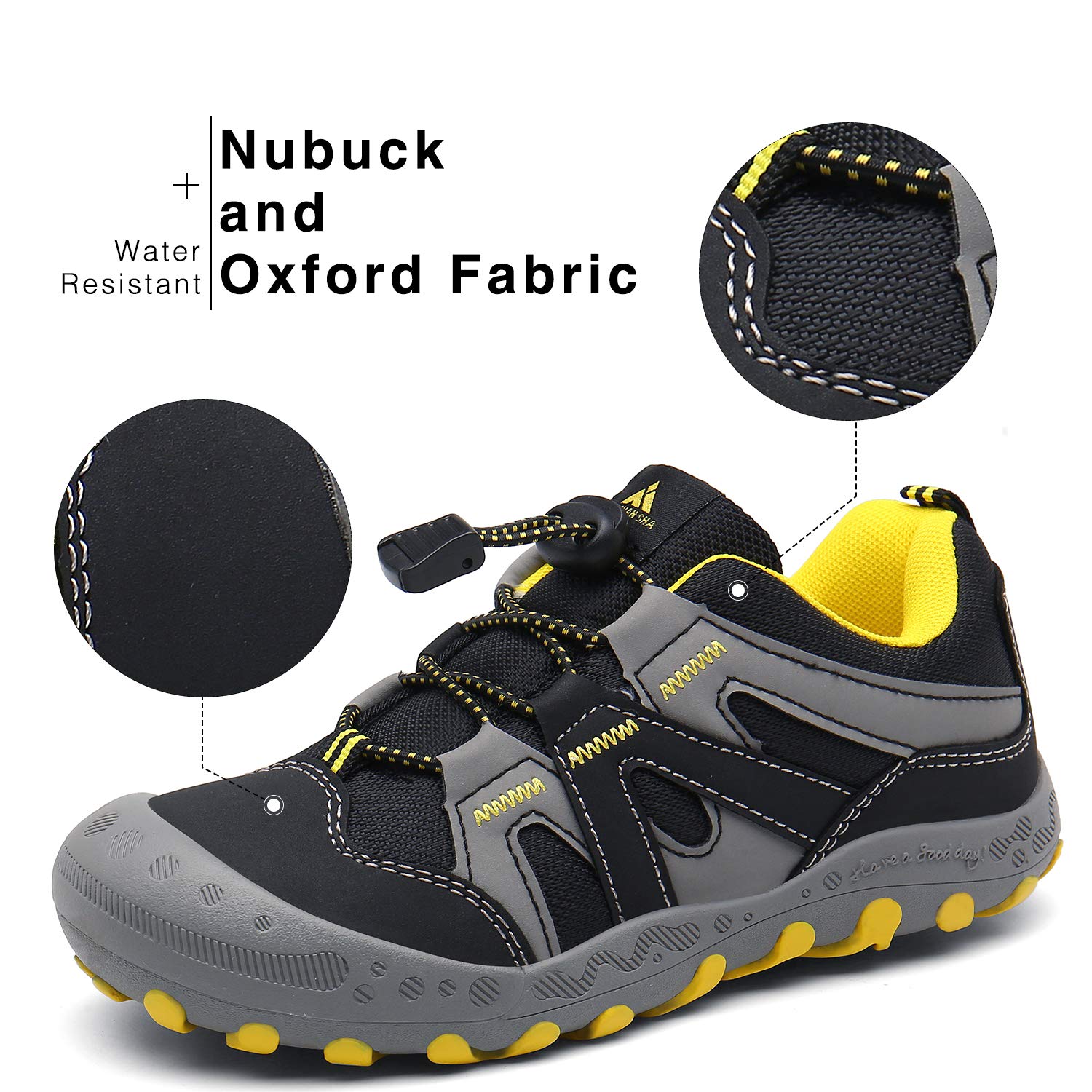 Foto 3 pulgar | Zapatos De Senderismo Mishansha Para Niños Y Niñas, Talla 6, Negros - Venta Internacional.