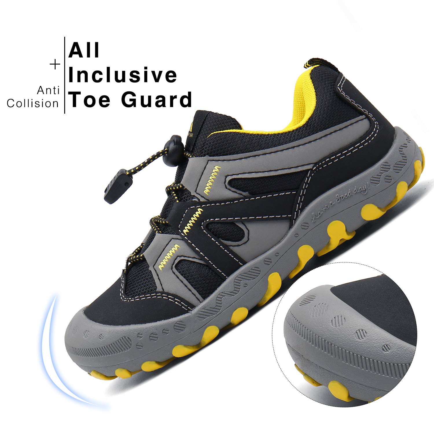Foto 5 pulgar | Zapatos De Senderismo Mishansha Para Niños Y Niñas, Talla 6, Negros - Venta Internacional.