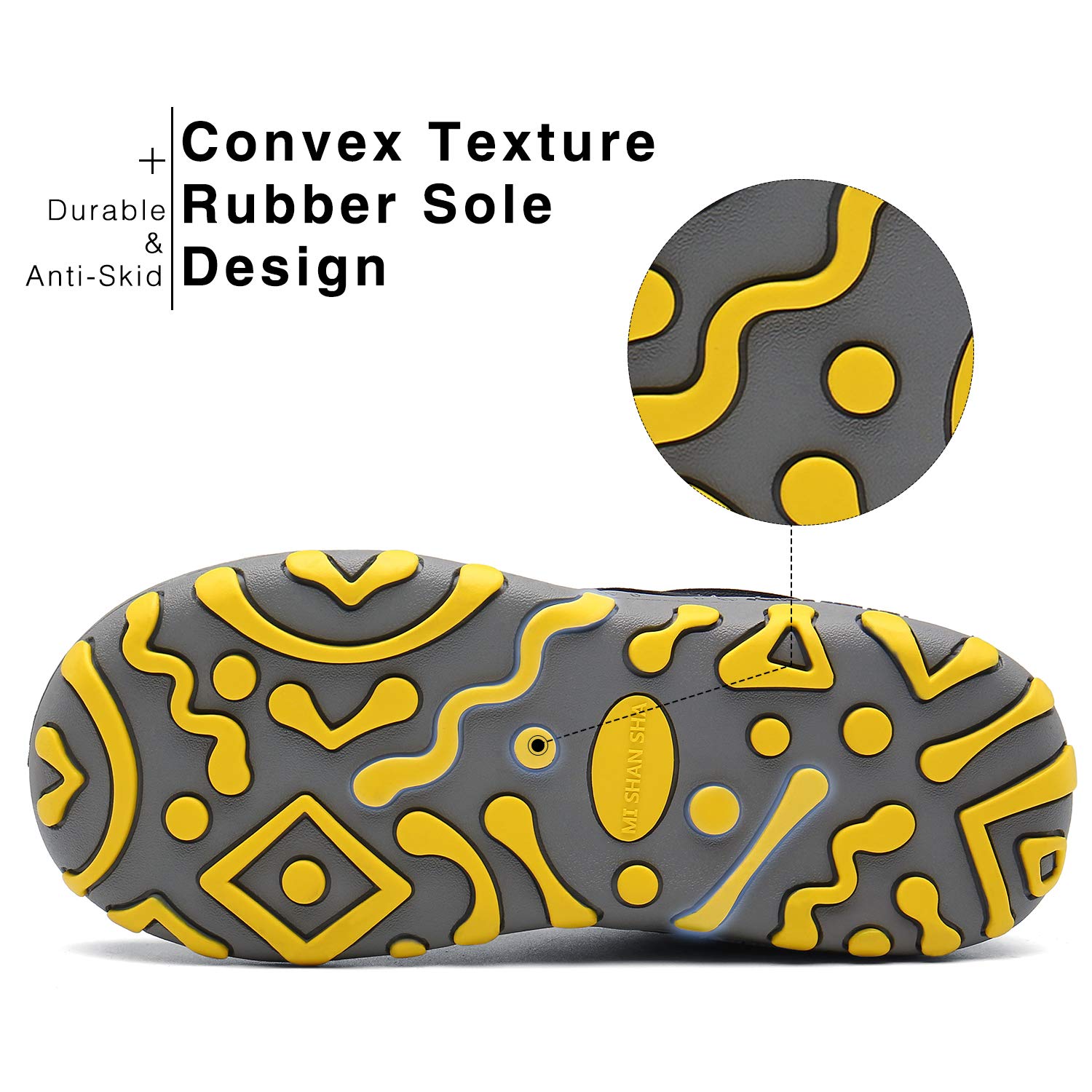 Foto 7 pulgar | Zapatos De Senderismo Mishansha Para Niños Y Niñas, Talla 6, Negros - Venta Internacional.
