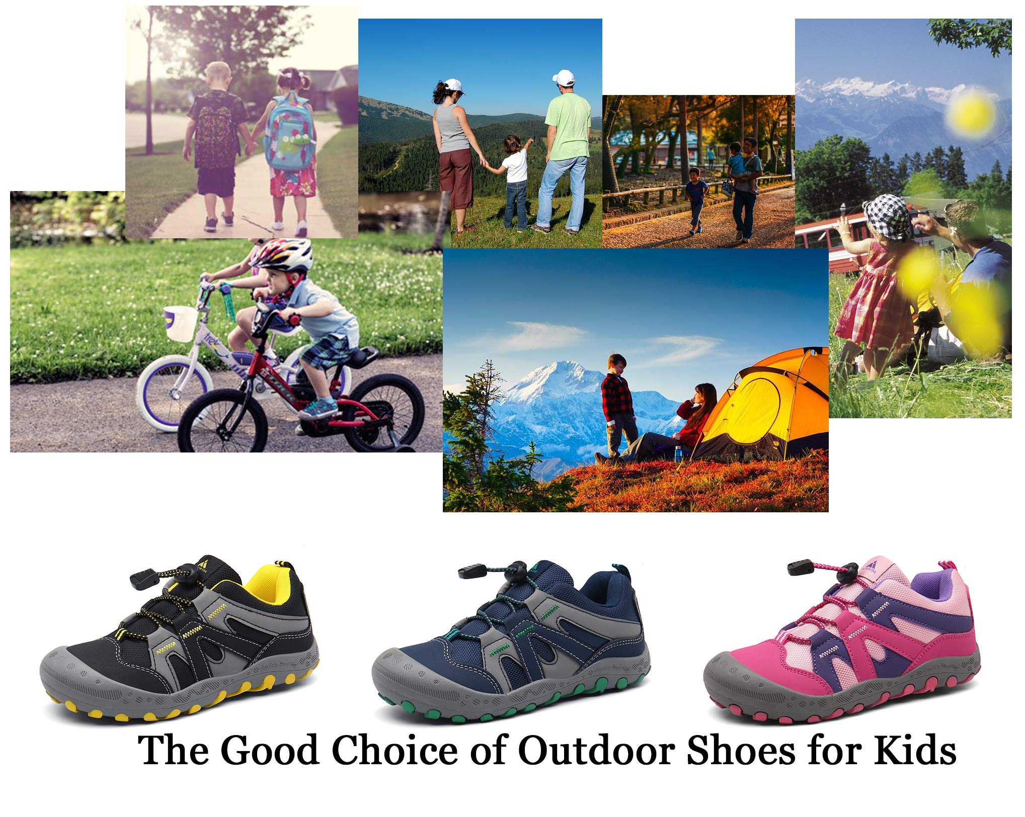 Foto 8 pulgar | Zapatos De Senderismo Mishansha Para Niños Y Niñas, Talla 6, Negros - Venta Internacional.