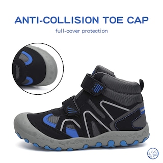 Foto 3 | Botas De Senderismo Mishansha Resistentes Al Agua Para Niños Negro/azul 3.5 - Venta Internacional.