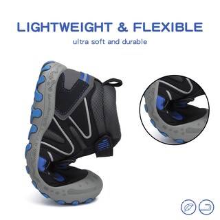 Foto 5 | Botas De Senderismo Mishansha Resistentes Al Agua Para Niños Negro/azul 3.5 - Venta Internacional.