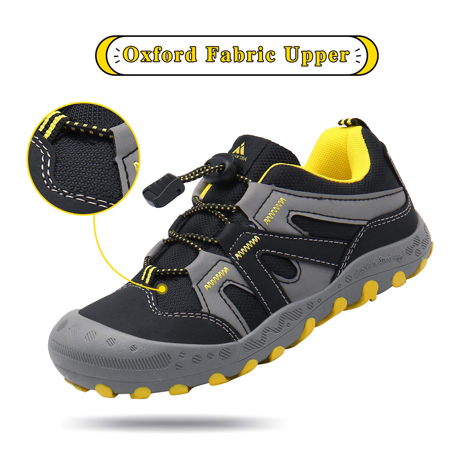 Foto 3 pulgar | Zapatos De Senderismo Mishansha Low Top Sneakers Negros Para Niños 6.5 - Venta Internacional.