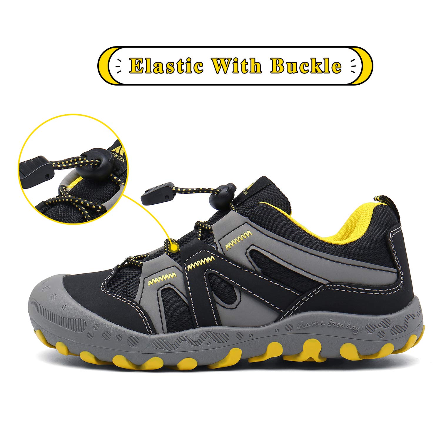 Foto 4 pulgar | Zapatos De Senderismo Mishansha Low Top Sneakers Negros Para Niños 6.5 - Venta Internacional.