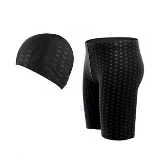 Foto 1 | Traje de Baño Deportivo Eo Safe Imports Esi-8498 color Negro y Gorro de Natación 4 XL para Hombre