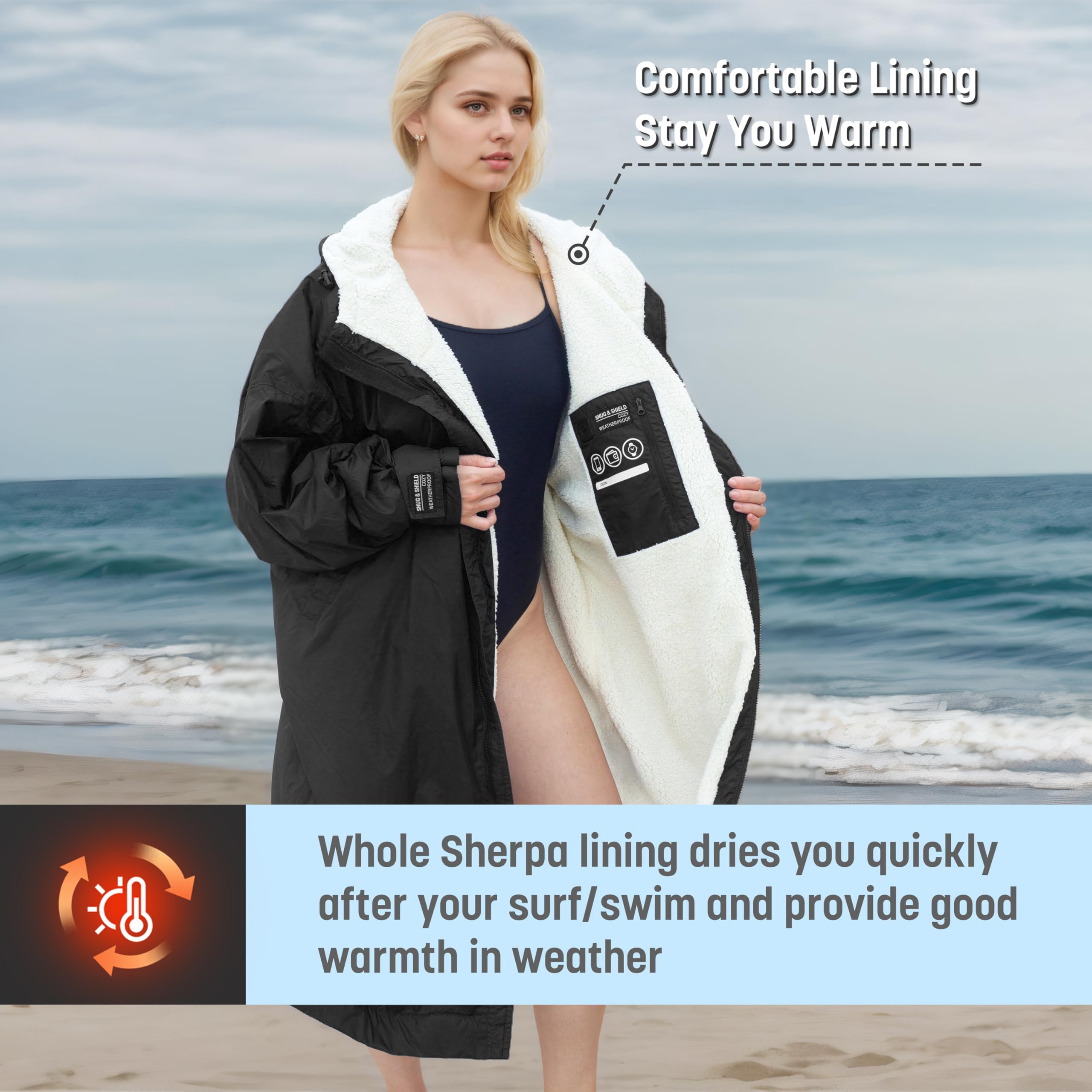 Foto 3 pulgar | Parka De Natación Catalonia Ligera E Impermeable Para Mujeres, Hombres Y Jóvenes - Venta Internacional.
