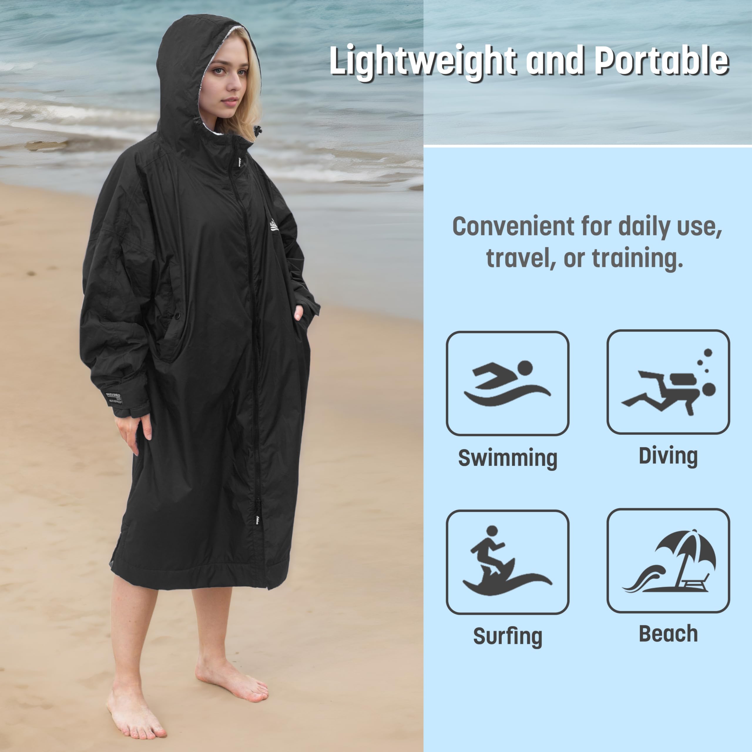 Foto 6 pulgar | Parka De Natación Catalonia Ligera E Impermeable Para Mujeres, Hombres Y Jóvenes - Venta Internacional.