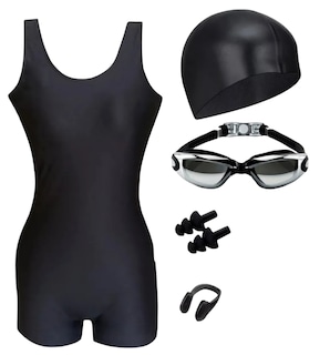 Foto 1 | Conjunto Premium De Natación Xtellar Para Mujeres: Traje Deportivo, Gafas, Gorro Y Accesorios Talla Xxl