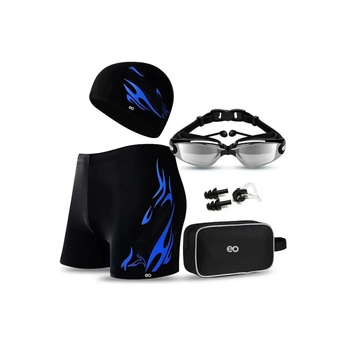 Foto 1 | Kit De Gafas De Natación Y Traje De Baño 5 En 1  Talla Xxl Eo Safe Imports Esi-20009 Multicolor