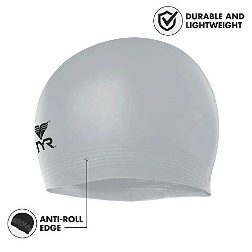 Foto 3 pulgar | Venta Internacional- Gorro de Baño Tyr Plateadode Látex