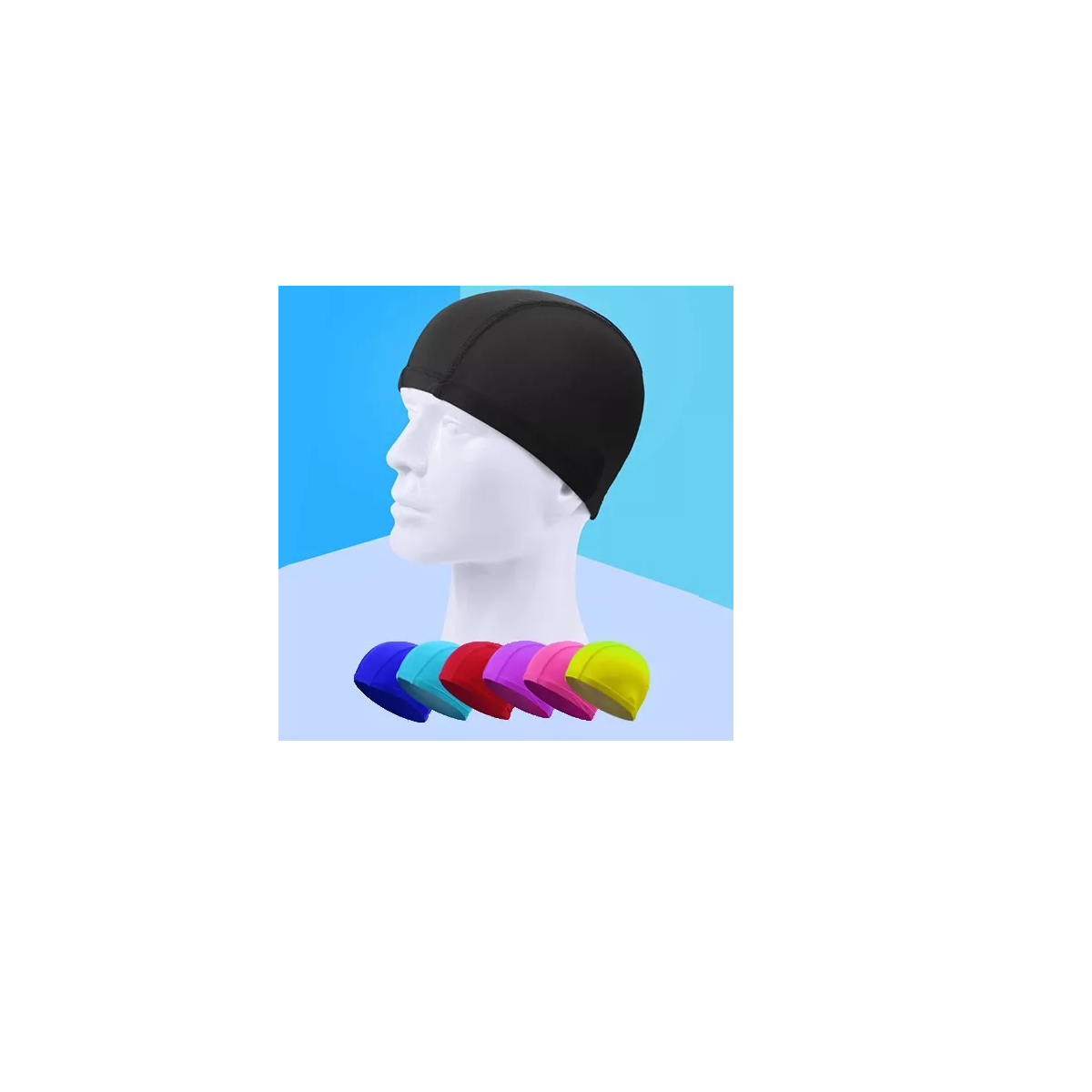 Foto 4 pulgar | 6pzs Gorra Para Natación De Unisex ,adultos Y Niños Eo Safe Imports Esi-14070 Negro