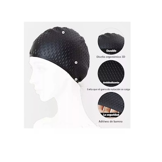 Foto 3 | 3pzs Gorro De Natacion Silicona Para Hombres Y Mujeres Eo Safe Imports Esi-16254 Multicolor
