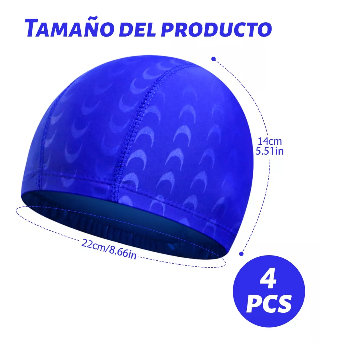 Foto 3 pulgar | Gorra Para Natación De Unisex ,adultos Gorro Natacion 4pcs Eo Safe Imports Esi-16256 Multicolor