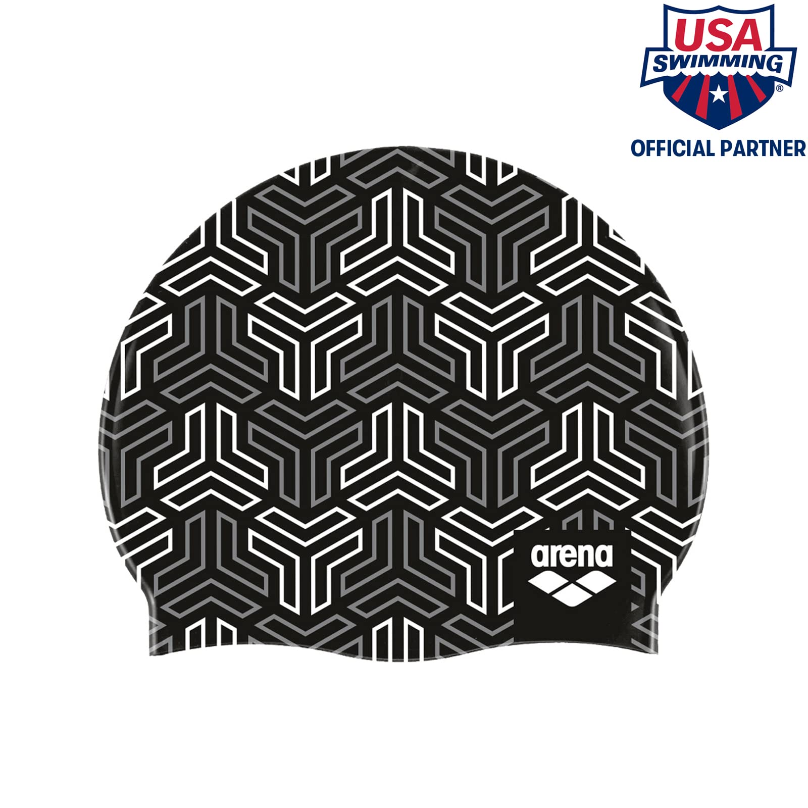 Foto 3 pulgar | Gorro De Natación Arena Print 2 De Silicona Unisex Para Adultos - Venta Internacional.