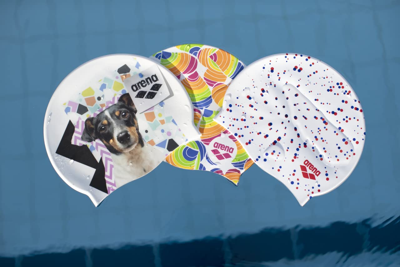 Foto 8 pulgar | Gorro De Natación Arena Print 2 De Silicona Unisex Para Adultos - Venta Internacional.