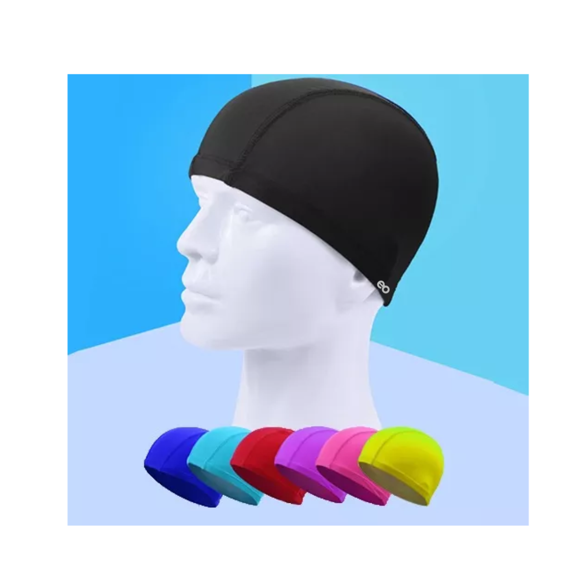 Foto 4 pulgar | 6pzs Gorra Para Natación De Unisex ,adultos Y Niños Eo Safe Imports Esi-14070-1 Negro
