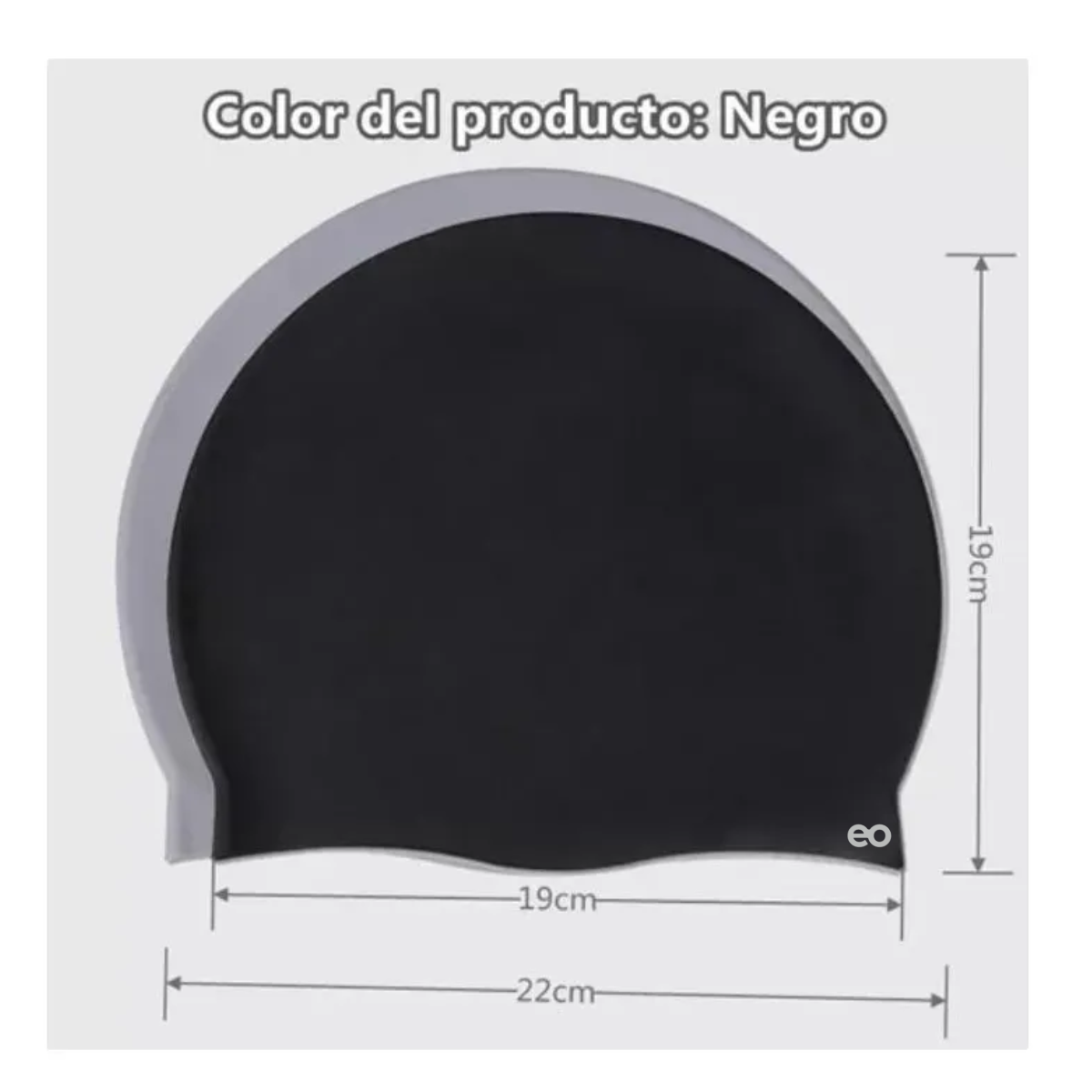 Foto 3 pulgar | Gorra De Natación Elástica E Impermeable De Silicona 3pz Eo Safe Imports Esi-19087 Negro