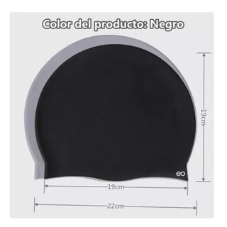 Foto 2 | Gorra De Natación Elástica E Impermeable De Silicona 3pz Eo Safe Imports Esi-19087 Negro